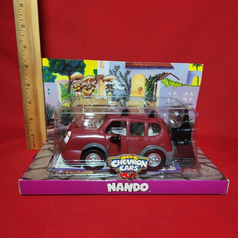 Vintage Chevron Cars Red Nando Collectible Toy Car 1999 - Picture 9 of 13